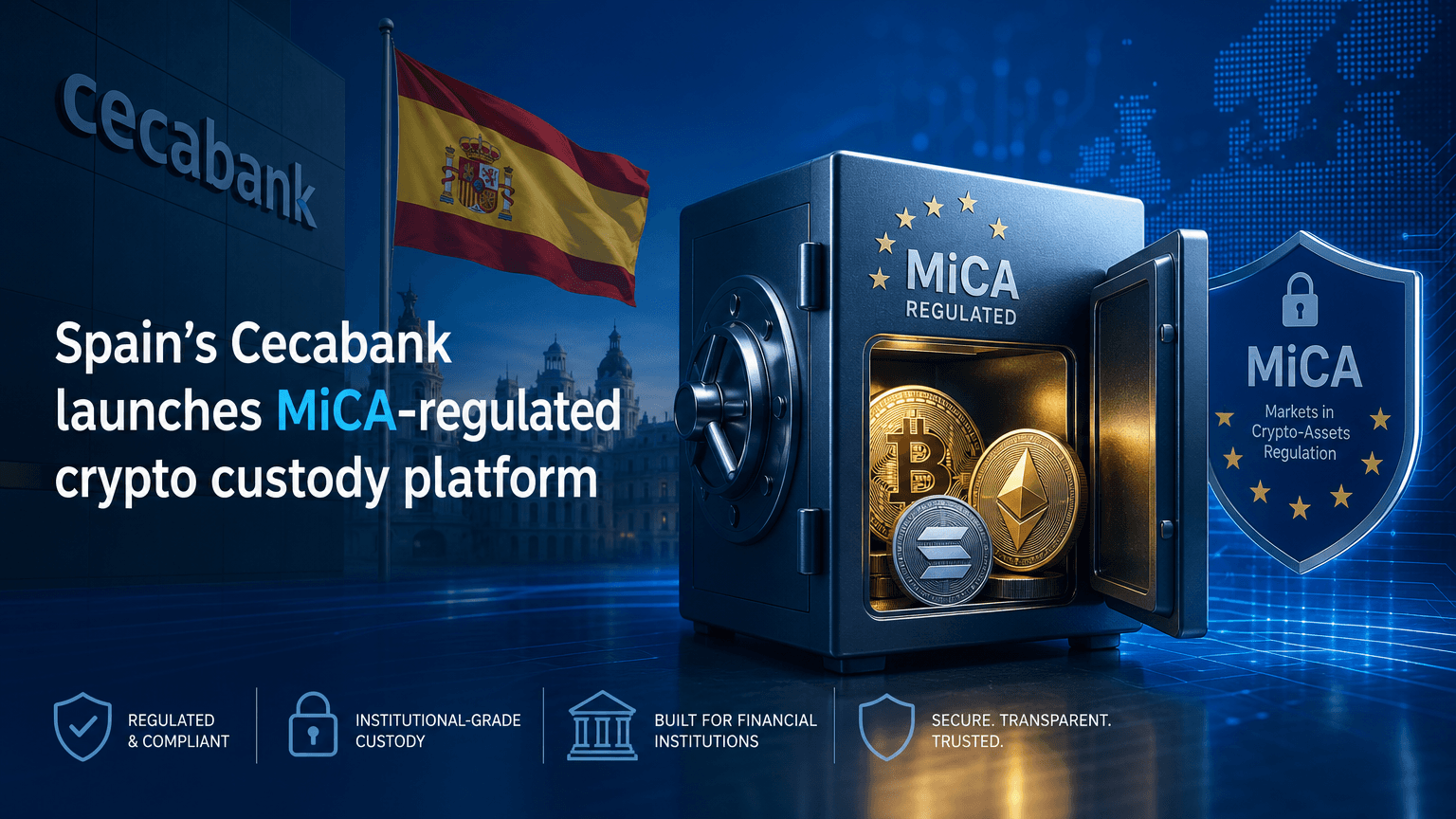 Spain's Cecabank launches MiCA-regulated crypto custody platform